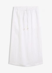 Spódnica maxi z mieszanki wiskozy. Czarne spódniczki damskie bonprix, bez wzorów, z wiskozy, maxi. Za 74.99 zł.
