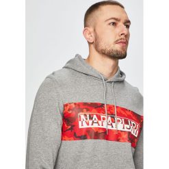 Napapijri - Bluza. Szare bluzy z kapturem męskie Napapijri, m, z bawełny. W wyprzedaży za 239.90 zł.