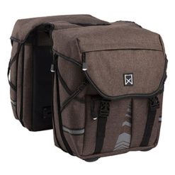 Podwójna torba na bagażnik Willex 1200. Brązowe torebki klasyczne damskie willex, bez wzorów, bez dodatków. Za 481.50 zł.