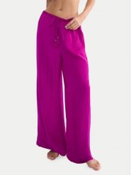 Triumph Spodnie materiałowe Summer 10227246 Różowy ciemny Wide Leg. Czerwone spodnie materiałowe damskie Triumph, bez wzorów, z materiału. Za 159.99 zł.