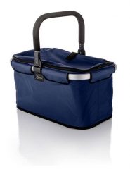 Genius Kosz "Falko" w kolorze granatowym na zakupy - 48 x 27 x 28 cm rozmiar: onesize. Niebieskie shopper bag damskie Genius, bez wzorów, z materiału, bez dodatków. Za 126.15 zł.