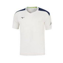 Koszulka Mizuno Team RB. Białe t-shirty sportowe męskie Mizuno, m, z materiału, bez ramiączek, na fitness i siłownię. Za 141.50 zł.