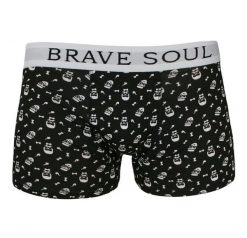 Męskie Bokserki Brave Soul, Hipsterski Wzór, Brodacz, Wąsy, Obcisłe. Bokserki męskie Brave Soul, bez wzorów, z bawełny. Za 23.00 zł.