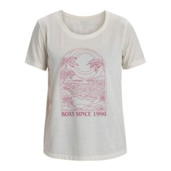 Koszulka z krótkim rękawem dla Kobiety SURFCLASSIC Biały. Białe bluzki sportowe damskie Roxy, m, bez wzorów, z dzianiny, bez ramiączek. Za 109.99 zł.