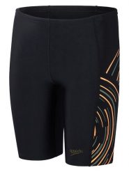 Speedo Kąpielówki "Jammer" w kolorze czarno-pomarańczowym rozmiar: 140. Czarne kąpielówki męskie Speedo, bez wzorów, z materiału. Za 102.89 zł.