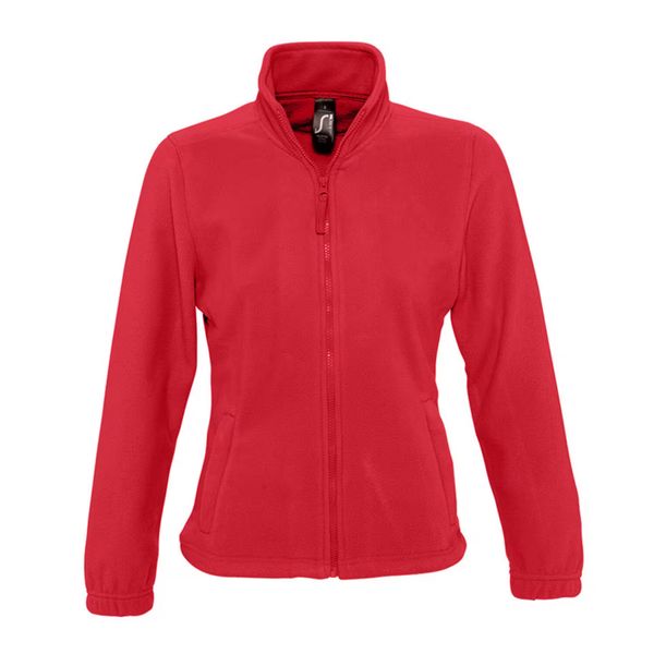 Damska Bluza Polarowa North Fleece Jacket. Czerwone bluzy bez kaptura damskie SOL'S, m, z polaru. Za 116.99 zł.
