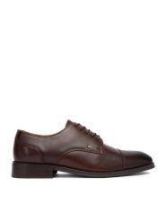 Gino Rossi Półbuty EO-MARTINO-02 125AM Brązowy. Czarne buty wizytowe męskie Gino Rossi, ze skóry, bez zapięcia. Za 269.99 zł.