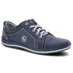 Niebieskie Półbuty Avanti Męskie Wygodne Obuwie. Niebieskie buty wizytowe męskie Avanti, z nubiku, bez zapięcia. Za 159.00 zł.