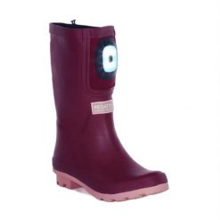 Kalosze turystyczne damskie Regatta Fairweather Shine z oświetleniem. Brązowe kalosze damskie Regatta, bez wzorów. Za 181.99 zł.