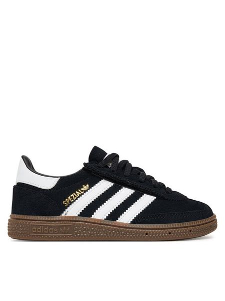 Adidas Sneakersy Handball Spezial JQ6382 Czarny. Czarne buty sportowe chłopięce Adidas, bez wzorów, z materiału, bez zapięcia. Za 249.99 zł.