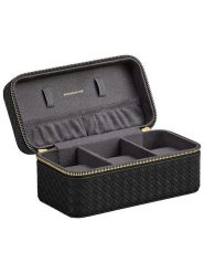 Songmics Pudełko w kolorze czarno-szarym na zegarki - 20 x 9 x 10 cm rozmiar: onesize. Czarne zegarki damskie Songmics. Za 84.27 zł.
