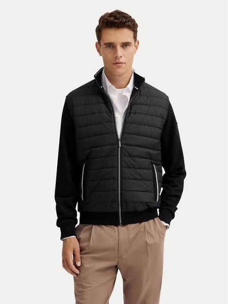 Bugatti Kurtka przejściowa 8750-95121 Czarny Regular Fit. Czarne kurtki męskie Bugatti, m, bez wzorów, z bawełny, bez kaptura. Za 809.99 zł.