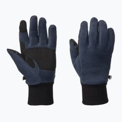 Rękawiczki trekkingowe Jack Wolfskin Vertigo. Niebieskie rękawiczki damskie Jack Wolfskin, bez wzorów. Za 129.99 zł.