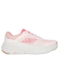 Buty sportowe damskie Skechers Max Cushioning. Czerwone buty sportowe na co dzień damskie Skechers, bez wzorów. Za 339.00 zł.
