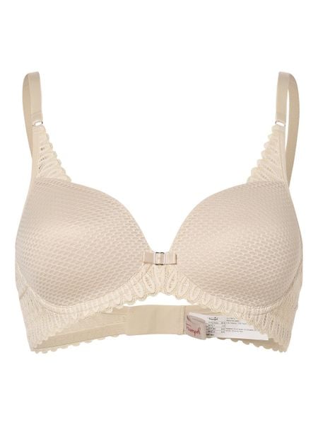 Triumph biustonosz z fiszbinami Kobiety Sztuczne włókno beżowy, 75D. Brązowe biustonosze Triumph, bez wzorów, z koronki. Za 219.95 zł.