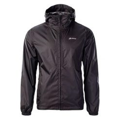 Męska Lekka Kurtka Manas. Czarne kurtki męskie MARTES ESSENTIALS, m, bez wzorów, z materiału, z kapturem. Za 151.99 zł.