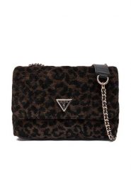 Guess Torebka Giully II br Brązowy. Brązowe torebki klasyczne damskie Guess, z aplikacjami, z materiału, wizytowe, bez kołnierzyka, bez ramiączek. Za 469.99 zł.