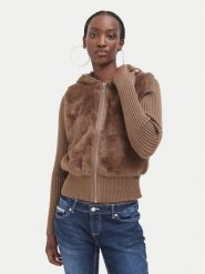 Juicy Couture Kardigan JCOIJ226551 Brązowy ciemny Regular Fit. Brązowe kardigany damskie Juicy Couture, xxs, bez wzorów, z syntetyku. Za 499.99 zł.