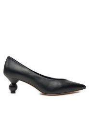 Weekend Max Mara Czółenka Renza 24255260346 Czarny. Czarne czółenka damskie Weekend Max Mara, bez wzorów, ze skóry, bez obcasa. Za 1,129.00 zł.