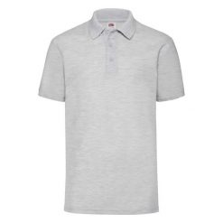 Koszulka polo Fruit of the Loom 65/35 dla dorosłych, szara. Szare koszulki polo męskie Fruit of the Loom, s, bez wzorów, z bawełny, bez ramiączek. Za 144.99 zł.