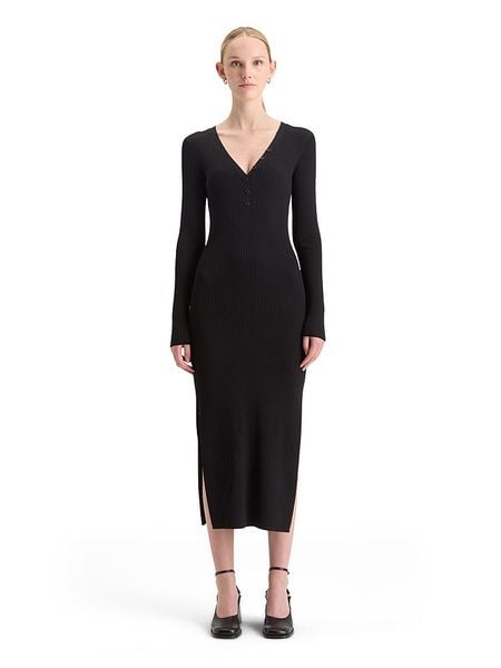 Scotch & Soda Sukienka dzianinowa w kolorze czarnym rozmiar: M. Czarne sukienki damskie Scotch & Soda, m, bez wzorów, z dzianiny, bez kołnierzyka, bez ramiączek, maxi. Za 343.73 zł.