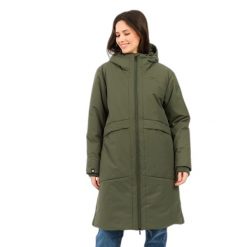 Damska kurtka puchowa Protest Pipit. Zielone kurtki damskie Protest, na zimę, bez wzorów, z puchu, bez kaptura. Za 812.00 zł.