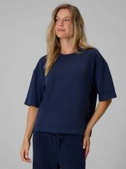 4F Жіночий t-shirt loose з модалом - темно-синій M. T-shirty damskie 4f, m, bez wzorów, bez kołnierzyka. Za 1,049.90 zł.