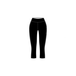 Legginsy fitness kardio 7/8 120 damskie. Czarne legginsy damskie DOMYOS, l, bez wzorów, z elastanu. Za 64.99 zł.
