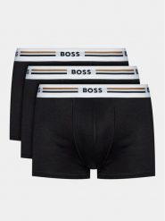 BOSS Komplet bokserek Trunk 3P Revive 50492200 Czarny. Czarne bokserki męskie Boss, bez wzorów, z wiskozy. Za 149.99 zł.