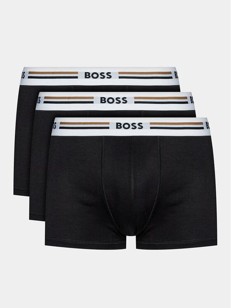 BOSS Komplet bokserek Trunk 3P Revive 50492200 Czarny. Czarne bokserki męskie Boss, bez wzorów, z wiskozy. Za 149.99 zł.