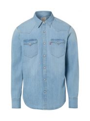 Levi's koszula dżinsowa Mężczyźni Regular Fit Bawełna niebieski, L. Niebieskie koszule męskie Levi's, l, bez wzorów, z bawełny, bez kołnierzyka, bez ramiączek. Za 329.95 zł.