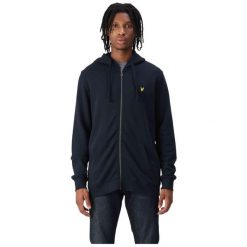 Bluza z kapturem i zamkiem błyskawicznym Lyle & Scott. Niebieskie bluzy z kapturem męskie LYLE AND SCOTT, xl, z materiału. Za 312.35 zł.