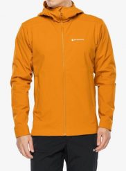 Kurtka softshell Montane Khamsin Hoodie. Brązowe kurtki męskie Montane, l, bez wzorów, z materiału, bez kaptura. Za 654.49 zł.