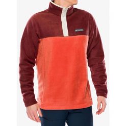 Bluza polarowa męska Columbia Steens Mountain Half Snap. Czerwone bluzy bez kaptura męskie Columbia, m, z polaru. Za 146.99 zł.