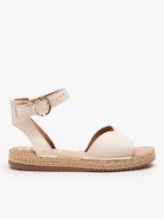 Kremowe płaskie sandały. Brązowe sandały damskie Ryłko, bez wzorów, z gumy, bez obcasa, na obcasie. Za 349.99 zł.