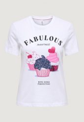 Koszulka crop top Kobieta ONLY Onlkita Life S/S Glam Top Box Jrs. Białe t-shirty damskie Only, l, bez wzorów, z bawełny, bez kołnierzyka. Za 132.20 zł.