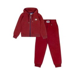 Bluza z bawełna z kaptur na czas wolny na co dzień. Czerwone spodnie dresowe damskie LEONE 1947 APPAREL, bez wzorów, z bawełny. W wyprzedaży za 89.72 zł.