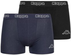 Kappa bokserki męskie 2-pack, bawełna/elastan S. Czarne bokserki męskie Kappa, bez wzorów, z bawełny. Za 54.59 zł.