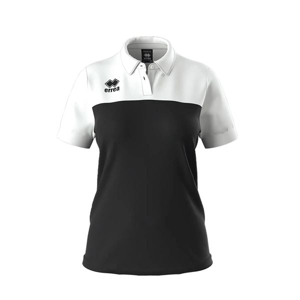 Damska koszulka polo Errea Bonnie. Czarne bluzki sportowe damskie ERREA, z poliesteru, bez kołnierzyka, bez ramiączek. W wyprzedaży za 169.10 zł.