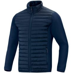 Kurtka puchowa Jako Hybride Corporate. Niebieskie kurtki męskie Jako, l, bez wzorów, z elastanu, z kapturem. Za 401.95 zł.