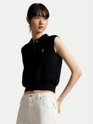 Polo Ralph Lauren Sweter 211970666002 Czarny Regular Fit. Czarne swetry klasyczne damskie Polo Ralph Lauren, s, z bawełny, bez kołnierzyka. Za 729.99 zł.