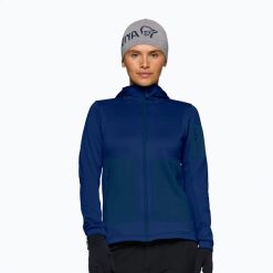 Bluza trekkingowa damska NORRONA Falketind Warm2 Stretch Hood. Niebieskie bluzy z kapturem damskie NORRONA, m, z elastanu. Za 585.99 zł.