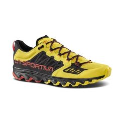 Buty trailowe La Sportiva Helios III. Czarne buty trekkingowe męskie La Sportiva, z meshu, bez zapięcia, do biegania. Za 551.75 zł.