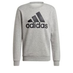 Bluza adidas Essentials Big Logo, Mężczyźni. Czarne bluzy bez kaptura męskie Adidas, bez wzorów, z bawełny, sportowe, bez kołnierzyka, bez ramiączek. Za 390.00 zł.