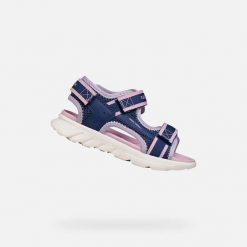 Sandały GEOX J SANDAL AIRADYUM GI Niebieski. Czerwone sandały damskie Geox, bez wzorów, z syntetyku, bez obcasa. Za 204.99 zł.