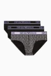 Slipy 3 PAK EMPORIO ARMANI UNDERWEAR. Slipki męskie Emporio Armani Underwear, bez wzorów. W wyprzedaży za 195.30 zł.