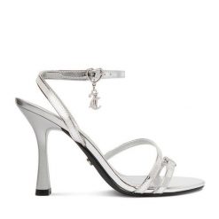 Sandały Juicy Couture. Szare sandały damskie Juicy Couture, bez wzorów, bez obcasa, na szpilce. Za 249.99 zł.