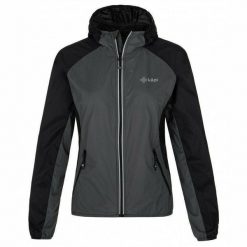 Lekka kurtka outdooroowa damska Kilpi ROSA-W. Czarne kurtki damskie Kilpi, s, bez wzorów, z materiału, z kapturem. Za 159.50 zł.