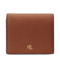Portfel LAUREN RALPH LAUREN. Brązowe portfele damskie Lauren Ralph Lauren, bez wzorów. Za 399.99 zł.