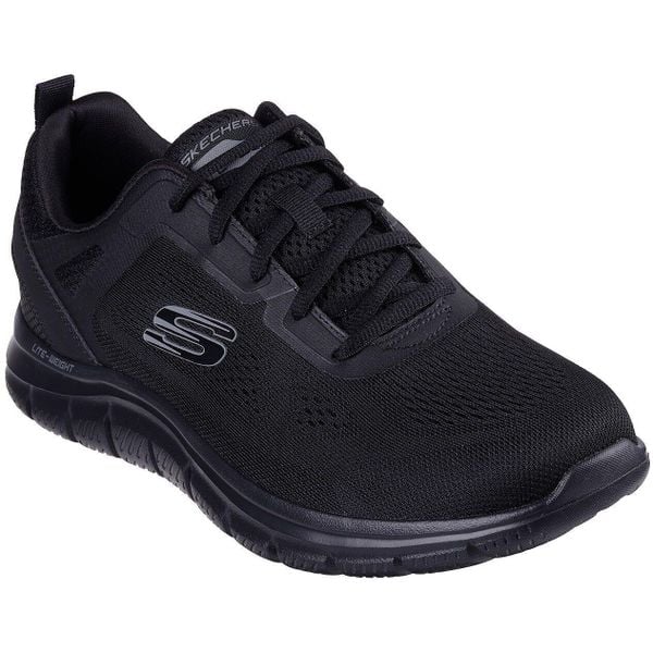 Buty sportowe męskie Skechers Track Broader. Czarne buty sportowe na co dzień męskie Skechers, z gumy, bez zapięcia. Za 259.99 zł.